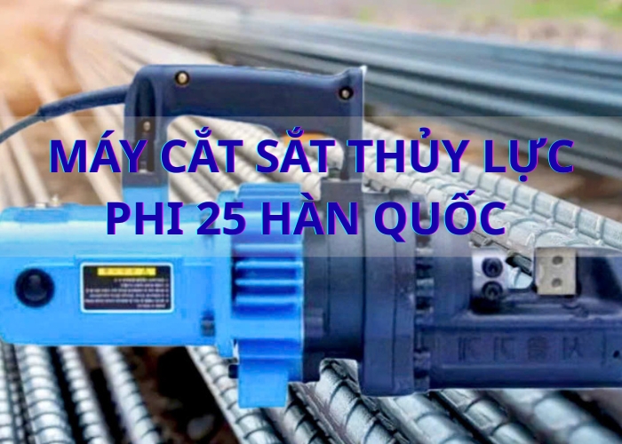 Máy cắt sắt thủy lực phi 25 Hàn Quốc trong xưởng cơ khí nâng gấp đôi năng suất