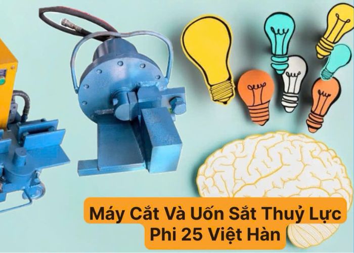 Máy cắt và uốn sắt thủy lực phi 25 Việt Hàn –giải pháp cho người lớn tuổi muốn làm việc hiệu quả!