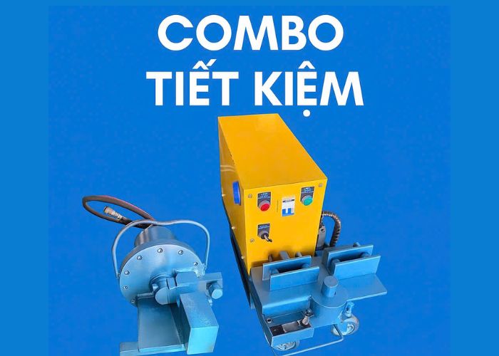 Combo tiết kiệm –Cặp bài trùng cho đội thợ thông minh: Máy uốn và cắt sắt thủy lực phi 25 Việt Hàn